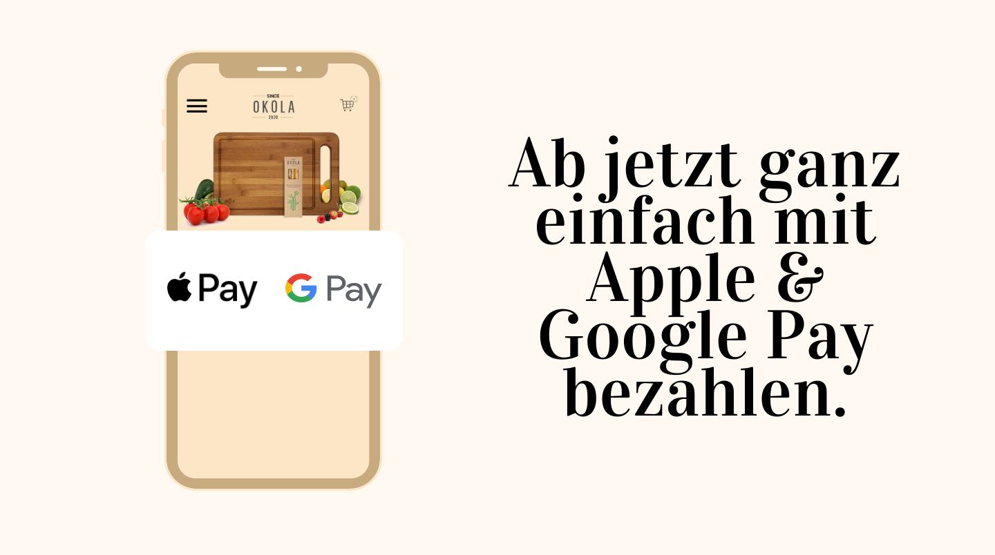 Ab jetzt ganz einfach mit Apple & Google Pay bezahlen